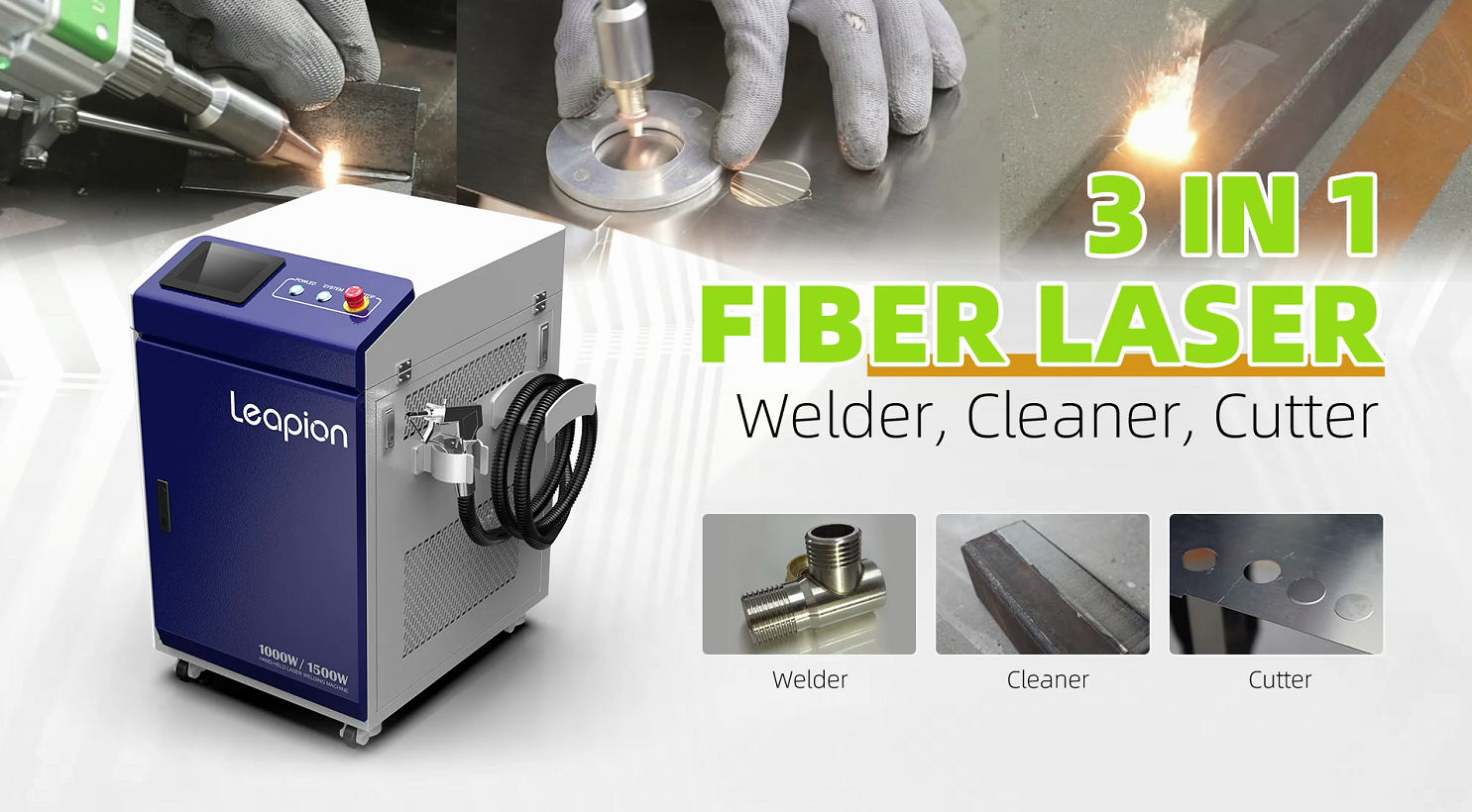 Leapion Hot Sale 3 in 1 Fiber Laser Welder Cutter Cleaner 
