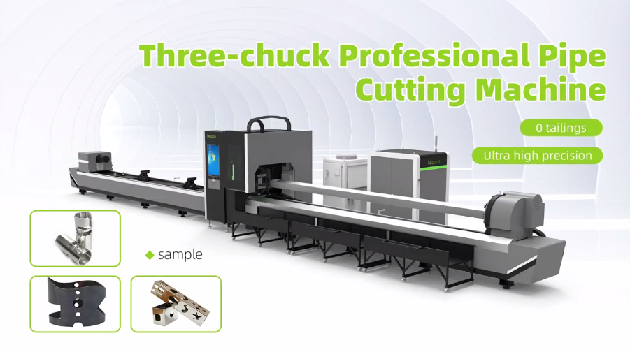 Leapion 3 Chuck Professional Laser Pipe Cutting Machine 